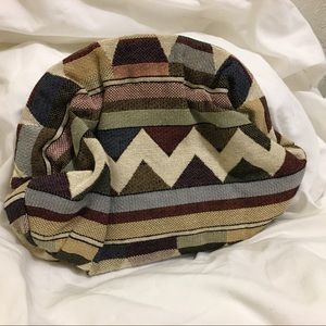 Rustic rainbow crossbody/clutch!